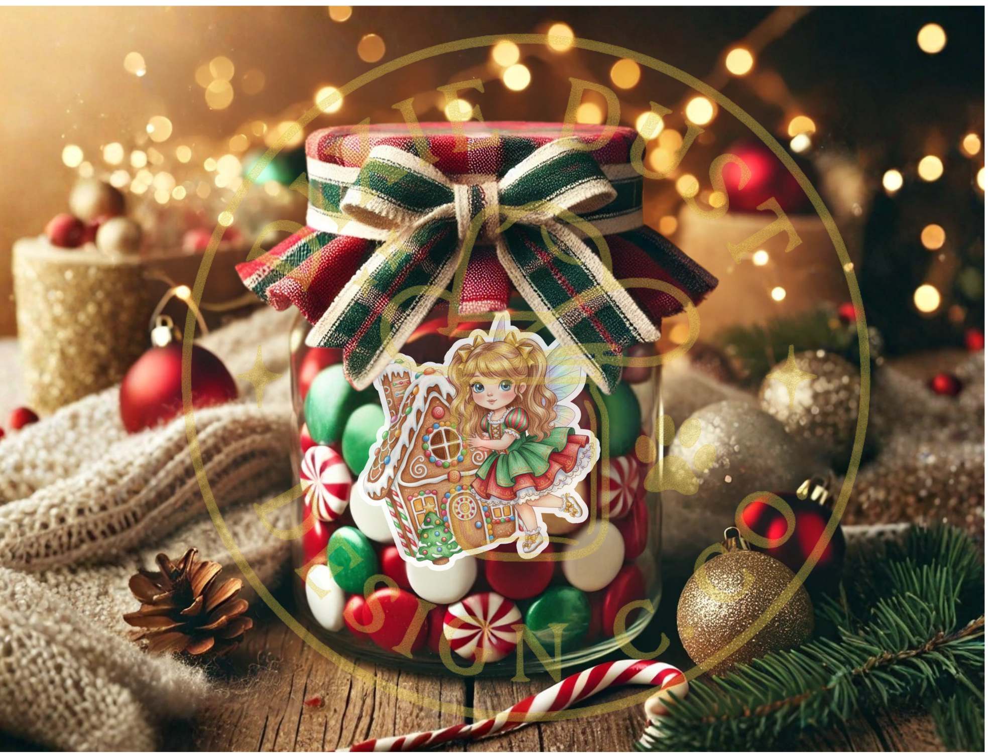 Fairy Merry Christmas mug & jar mockup