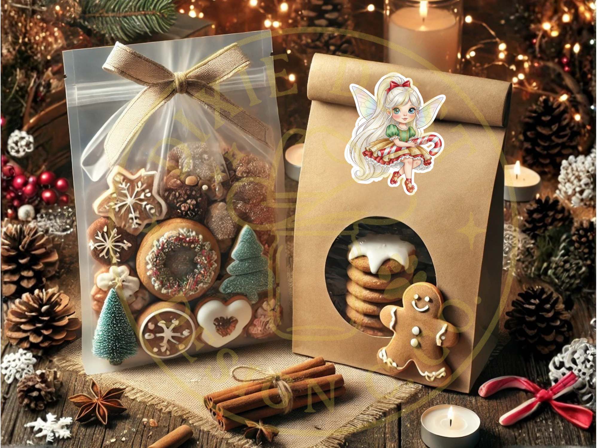 Fairy Merry Christmas treat bag mockup